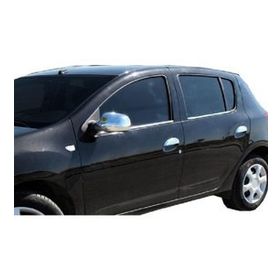 Dacia Sandero Stepway 2006-2013 Paslanmaz Çelik Krom 2 Parça Ayna Kapağı