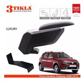 Dacia Sandero Stepway 2008 2012 Çelik Ayaklı Gri Siyah Kol Dayama Kolçağı
