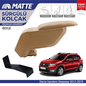 Dacia Sandero Stepway 2012 2019 Çelik Ayaklı Bej Kol Dayama Kolçağı