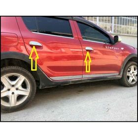 Dacia Sandero Stepway 2012 Üzeri Paslanmaz Çelik 4 Kapı Krom Kapı Kolu
