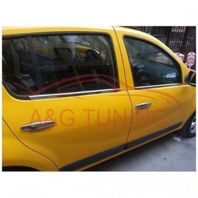 Dacia Sandero Tk 2007-2012 Paslanmaz Çelik 4 Parça Krom Cam Çıtası