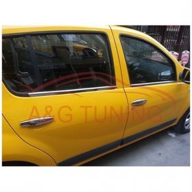 Dacia Sandero Tk 2007-2012 Paslanmaz Çelik 4 Parça Krom Cam Çıtası