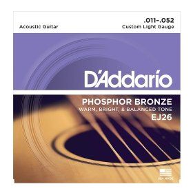 D'addario 11-52 Phosphor Bronze Custom Light Akustik Gitar Teli