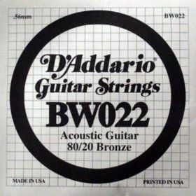 D'addario BW022 80/20 Bronze Wound 022 Sol Akustik Tek Tel