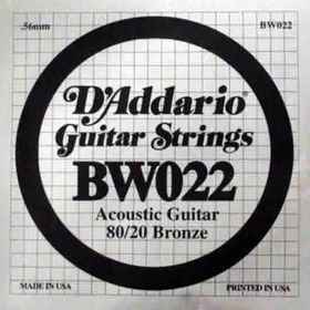 D'addario BW022 80/20 Bronze Wound 022 Sol Akustik Tek Tel