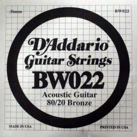 D'addario BW022 80/20 Bronze Wound 022 Sol Akustik Tek Tel
