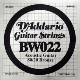 D'addario BW022 80/20 Bronze Wound 022 Sol Akustik Tek Tel