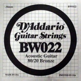 D'addario BW022 80/20 Bronze Wound 022 Sol Akustik Tek Tel