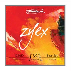D'addario DZ610 3/4M Zyex 3/4 Scale Medıum Tensıon Kontrabas Tel Seti