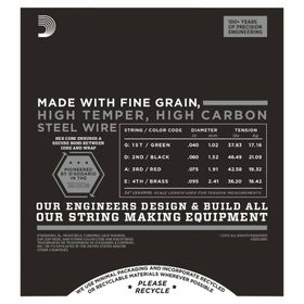 D'addario ECB80 Bass Gitar Tel Seti