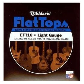 D'addario EFT16 Flat Light 012 Zımparalı Akustik Tel Set
