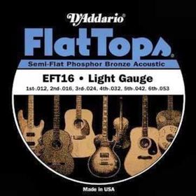 D'addario EFT16 Flat Light 012 Zımparalı Akustik Tel Set