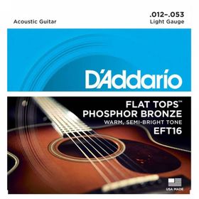 D'addario EFT16 Flat Light 012 Zımparalı Akustik Tel Set