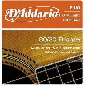 D'addario EJ10 Akustik Gitar Tel Seti