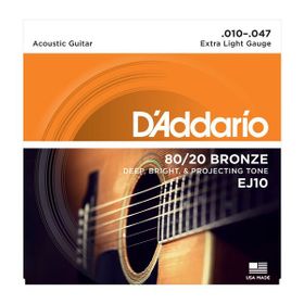 Daddario EJ10 Light Akustik Gitar Takım Tel