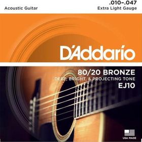 Daddario EJ10 Light Akustik Gitar Takım Tel