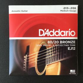D'addario EJ12 Medium 0.13 Akustik Tel Set