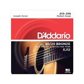 D'addario EJ12 Medium 0.13 Akustik Tel Set