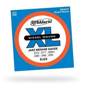 D'addario EJ22 Xl Jazz Med Elektro Tel Set