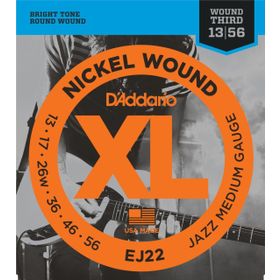 D'addario EJ22 Xl Jazz Med Elektro Tel Set