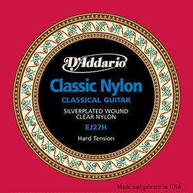 D'addario EJ27H Naylon Hard Tension Silver Klasik Tel Set