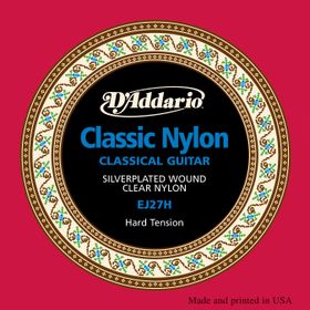 D'addario EJ27H Naylon Hard Tension Silver Klasik Tel Set