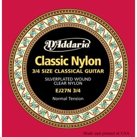 D'addario EJ27N 3-4 Klasik Gitar Teli
