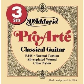 D'addario EJ453D Pro Arte Normal 3'lü Paket Klasik Tel