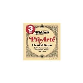 D'addario EJ453D Pro Arte Normal 3'lü Paket Klasik Tel