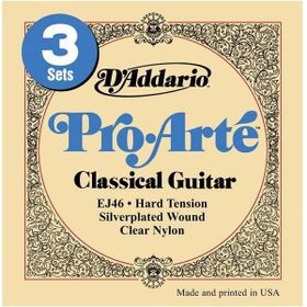 D'addario EJ463D Pro Arte Hard 3'lü Paket Klasik Tel