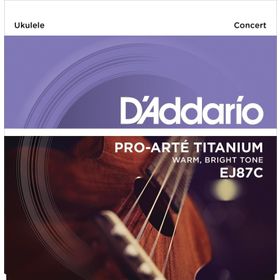 D'addario Ej87C Ukulele Concert Tıtanıum Warm Brıght T Tel Seti