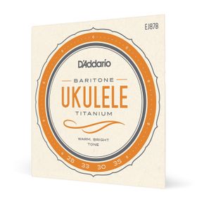 D'addario EJ87T Titanium Warm Bright Tenor Ukulele Tel Seti