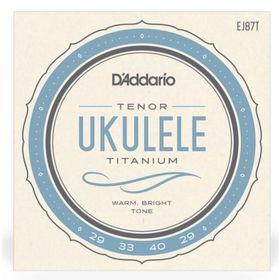 D'addario EJ87T Titanium Warm Bright Tenor Ukulele Tel Seti