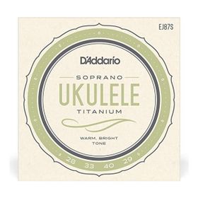 D'addario EJ87T Titanium Warm Bright Tenor Ukulele Tel Seti