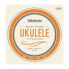 D'addario EJ87T Titanium Warm Bright Tenor Ukulele Tel Seti