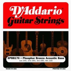 D'addario EPBB170 Akustik Soft Long Bas Tel Set