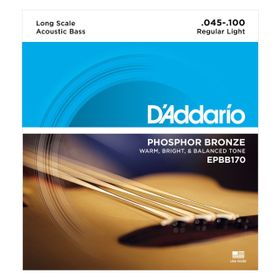 D'addario EPBB170 Akustik Soft Long Bas Tel Set
