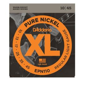 D'addario EPN110 Pure Nickel Regular Light, 10-45 Takım Tel