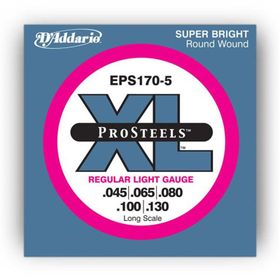 D'addario EPS1705 Prosteel 45130 5 Telli Bas Tel Set