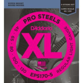 D'addario EPS1705 Prosteel 45130 5 Telli Bas Tel Set