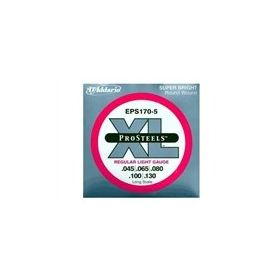 D'addario EPS1705 Prosteel 45130 5 Telli Bas Tel Set
