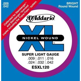 D'addario ESXL120 Steinberger 009 Elektro Tel Set