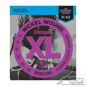 D'addario ESXL120 Steinberger 009 Elektro Tel Set
