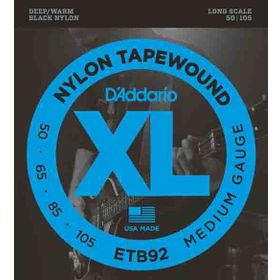 D'addario ETB92 Xl Serisi Nylon Tapewound Bl Bas Gitar Tel Seti