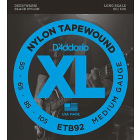 D'addario ETB92 Xl Serisi Nylon Tapewound Bl Bas Gitar Tel Seti