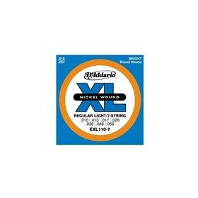 D'addario EXL1107 Xl Regular Light 010 7 Telli Elektro Tel Set