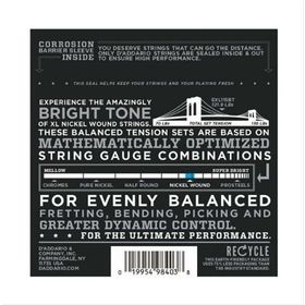 D'addario EXL115BT Gtr Bal Xl Medium Elektro Tel Set