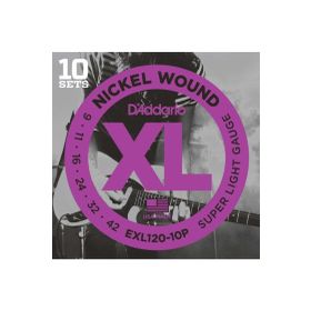D'addario EXL120-10P Elektro Gitar Tel Seti