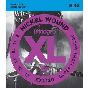 D'addario EXL120 Elk Gtr Xl Plus Elektro Tel Set
