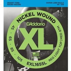 D'addario EXL165SL Xl Serisi Nickel Wound Reg L Bas Gitar Tel Seti